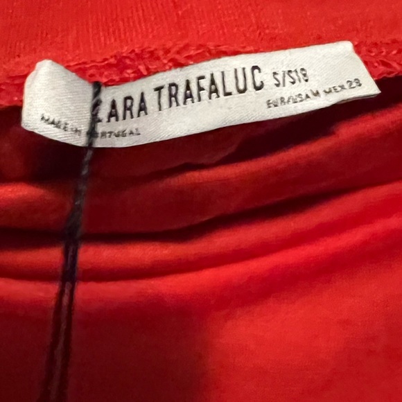 ZARA RED AND BLACK SIDE STRIP SKIRT - Picture 5 of 7